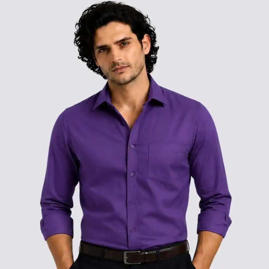 Pansy Purple Premium Formal Shirt for Men