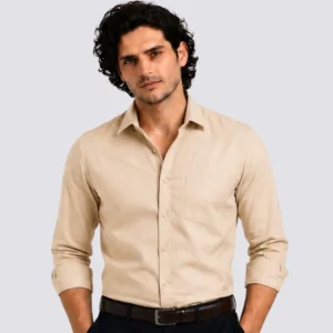 Beige Premium Formal Shirt for Men